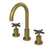 Rubinet Widespread Kitchen Set with LaSalle Spout Antique Brass Matt