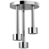 Essential Shower Series Linear Round Single-Function H2Okinetic Pendant Raincan Shower Head - Polished Chrome