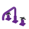 Rubinet Widespread Kitchen Set with Genesis Spout Purple Haze