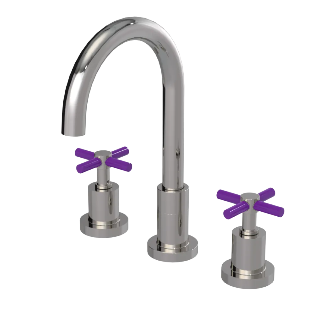 Rubinet Widespread Kitchen Set with LaSalle Spout Polished Nickel