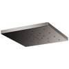Essential Shower Series 14” Linear Square H2Okinetic Single-Function Raincan Shower Head - Brilliance® Black Onyx