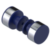 Rubinet Shower Door Knob (set) Midnight Blue