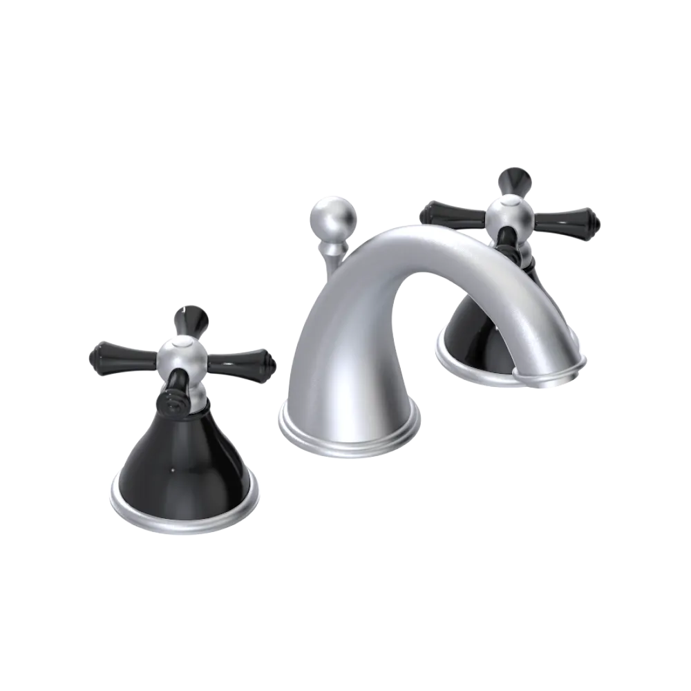 Rubinet Widespread Lav. Set. (less drain) Satin Chrome