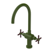 Rubinet Two Handle Single Hole Kitchen Set with LaSalle Spout Green Envy