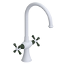 Rubinet Two Handle Single Hole Kitchen Set Matt White