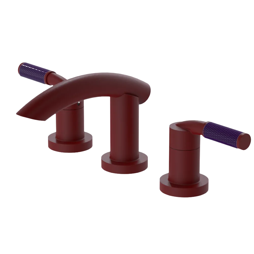 Rubinet Widespread Lav. Set. (less drain) Maroon