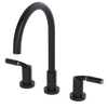 Rubinet Widespread Kitchen Set Matt Black