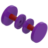 Rubinet Shower Door Knob (set) Purple Haze