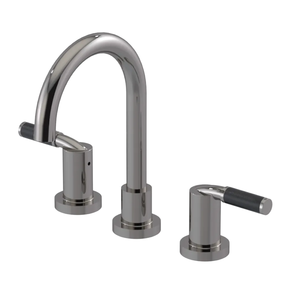 Rubinet Widespread Lav set (less drain) Polished Nickel