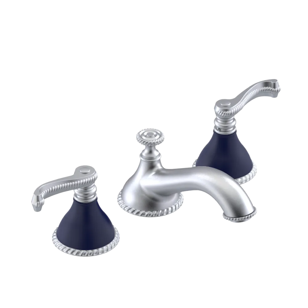 Rubinet Widespread Lav. Set. (less drain) Satin Chrome