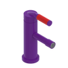 Rubinet Single Control Bidet Fitting (less drain) Purple Haze