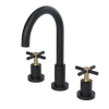 Rubinet Widespread Kitchen Set with LaSalle Spout Matt Black