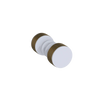 Rubinet Shower Door Knob (set) Matt White