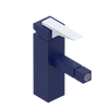 Rubinet Single Control Bidet Fitting (less drain) Midnight Blue