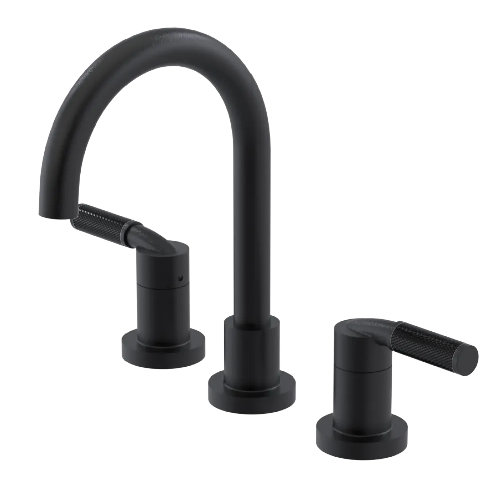 Rubinet Widespread Lav. Set. (less drain) Matt Black