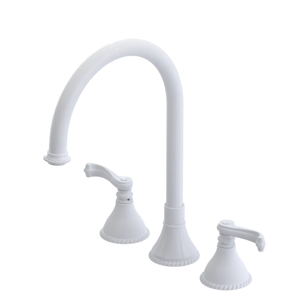 Rubinet Widespread Kitchen Set White