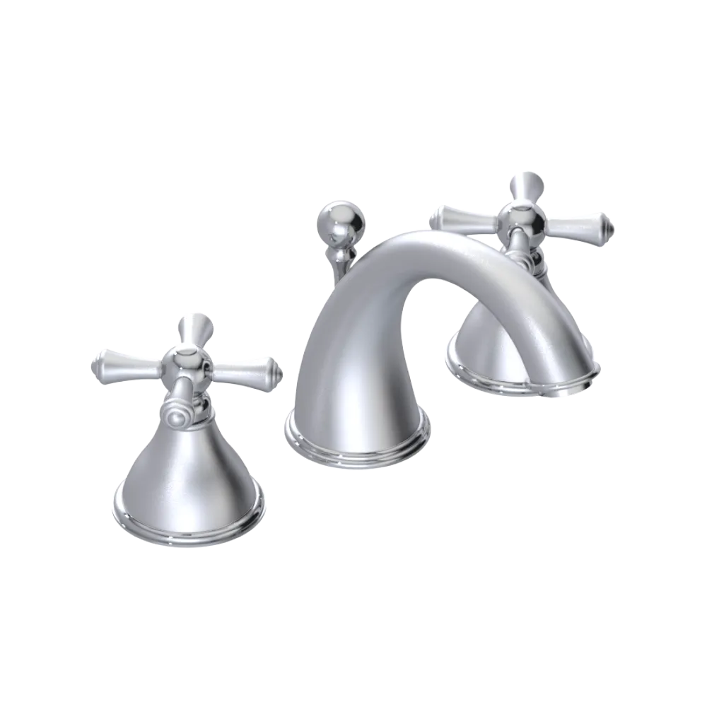 Rubinet Widespread Lav. Set. (less drain) Satin Chrome
