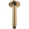 Kintsu 6" Dual Waterway Ceiling Mount Shower Arm and Flange - Brilliance® Luxe Gold®
