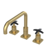 Rubinet Widespread Kitchen Set with Genesis Spout Satin Gold