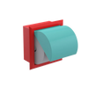 Rubinet RECESSED TOILET PAPER HOLDER Red
