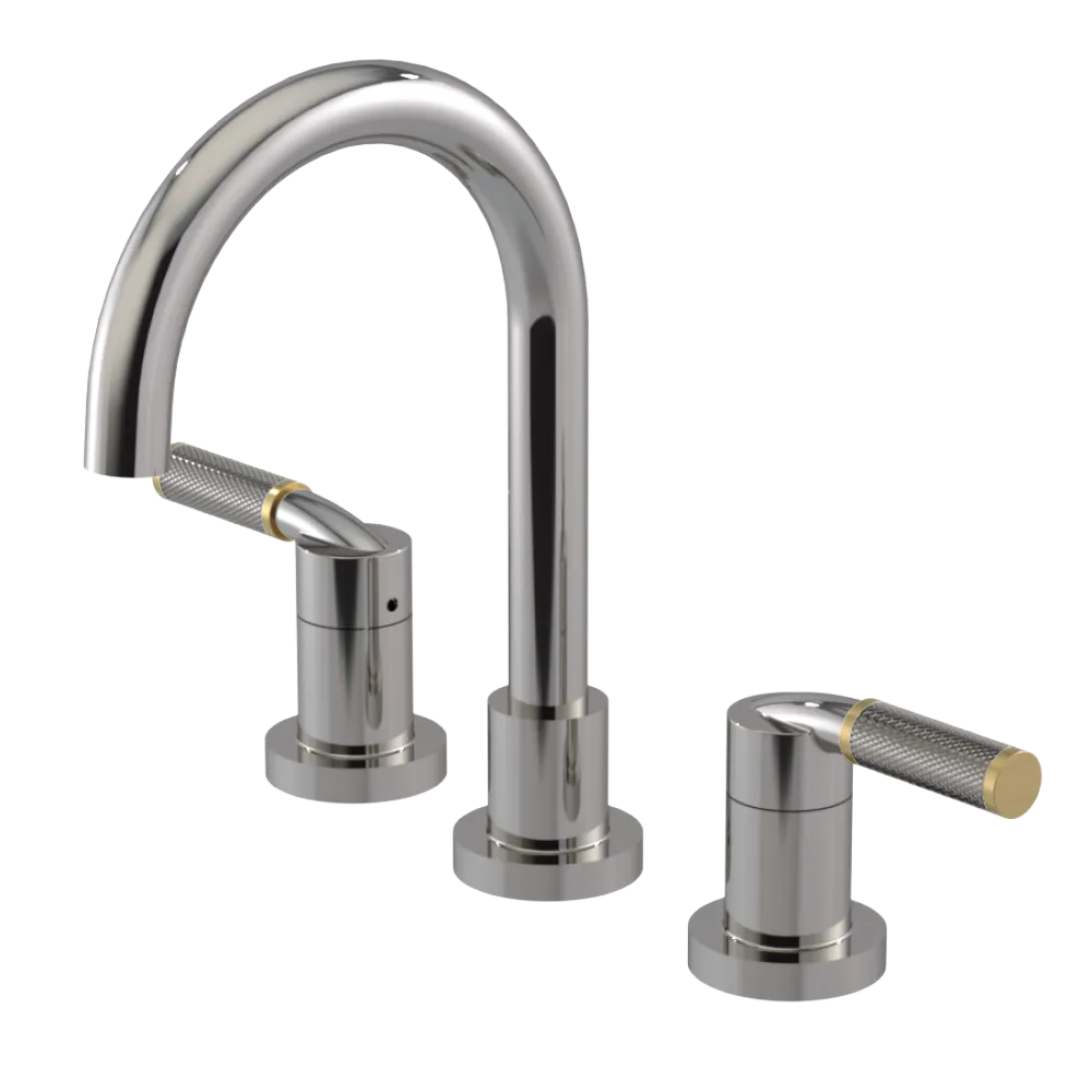 Rubinet Widespread Lav. Set. (less drain) Polished Nickel