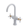 Rubinet Single Hole Dual Handle Lav. Set with LaSalle Spout (less drain) White
