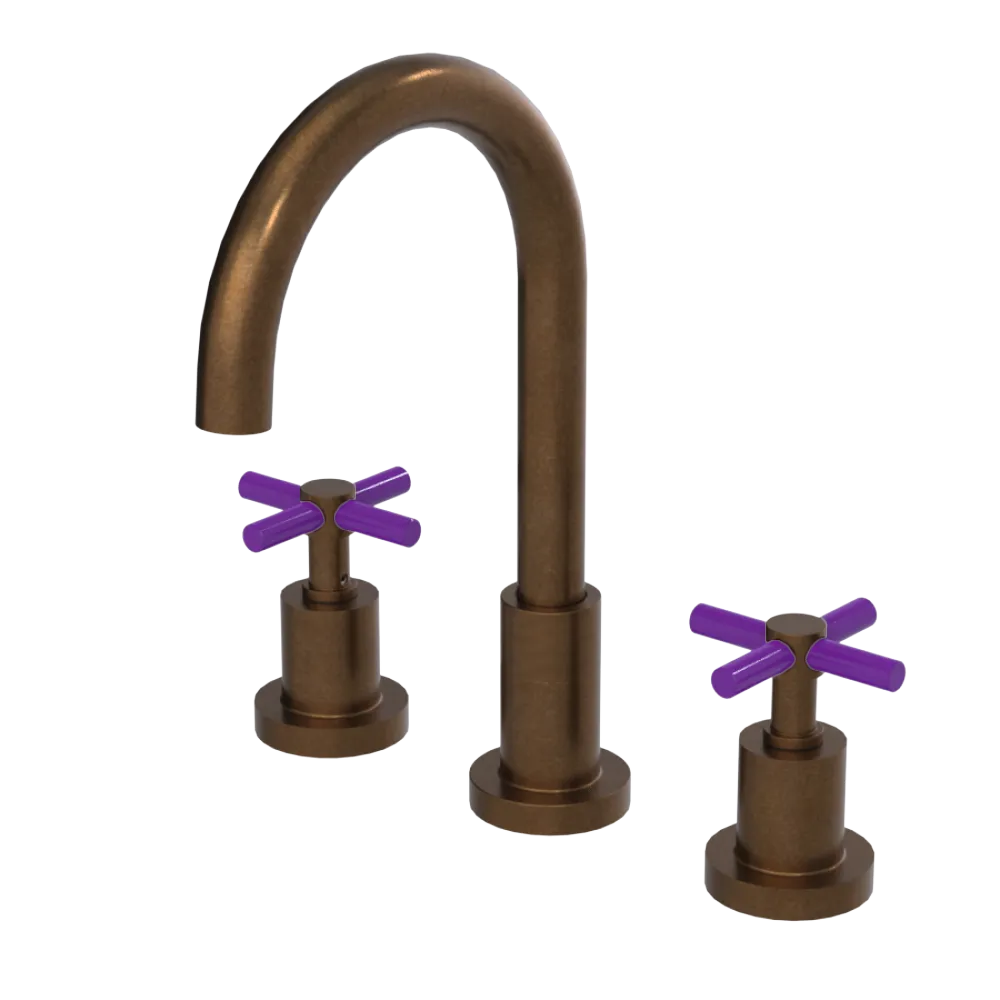 Rubinet Widespread Kitchen Set with LaSalle Spout Tuscan Brass