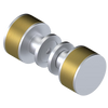 Rubinet Shower Door Knob (set) Satin Chrome