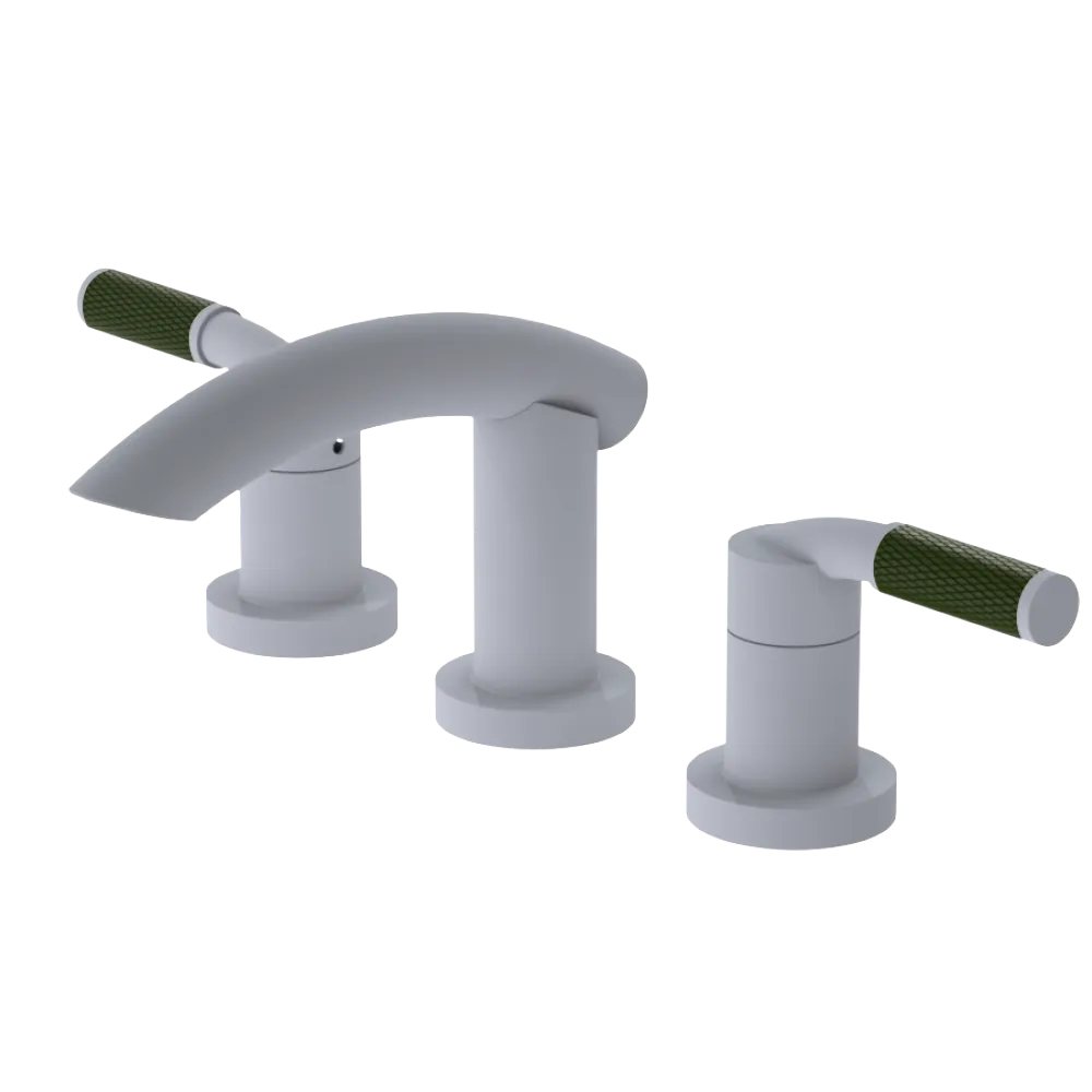 Rubinet Widespread Lav. Set. (less drain) Matt White