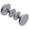 Rubinet Shower Door Knob (set) Satin Chrome