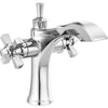 Dorval Single Hole Monoblock Bathroom Faucet - Champagne Bronze/Porcelain
