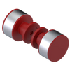 Rubinet Shower Door Knob (set) Maroon