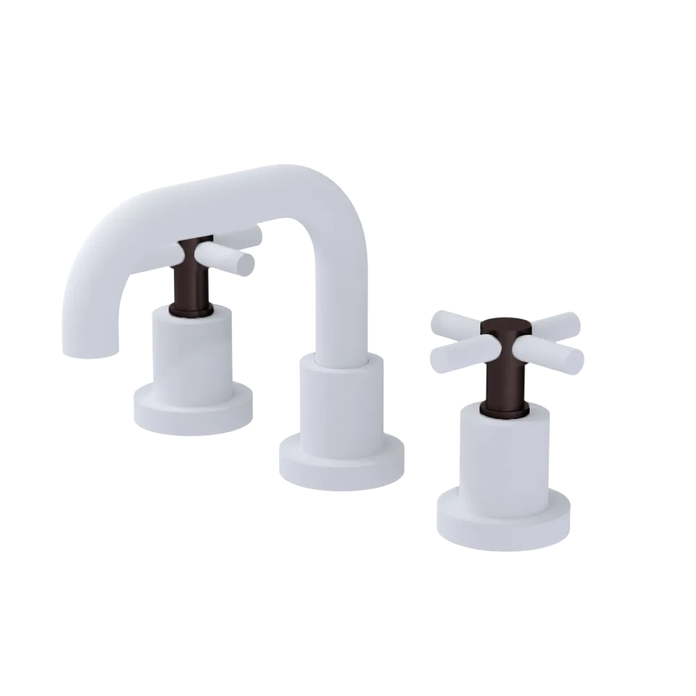 Rubinet Widespread Lav. Set. (less drain) Matt White