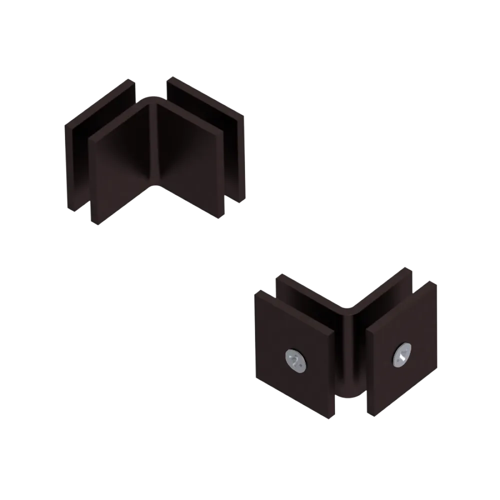 Rubinet 90 Glass to Glass Open Face Oil Rubbed Bronze