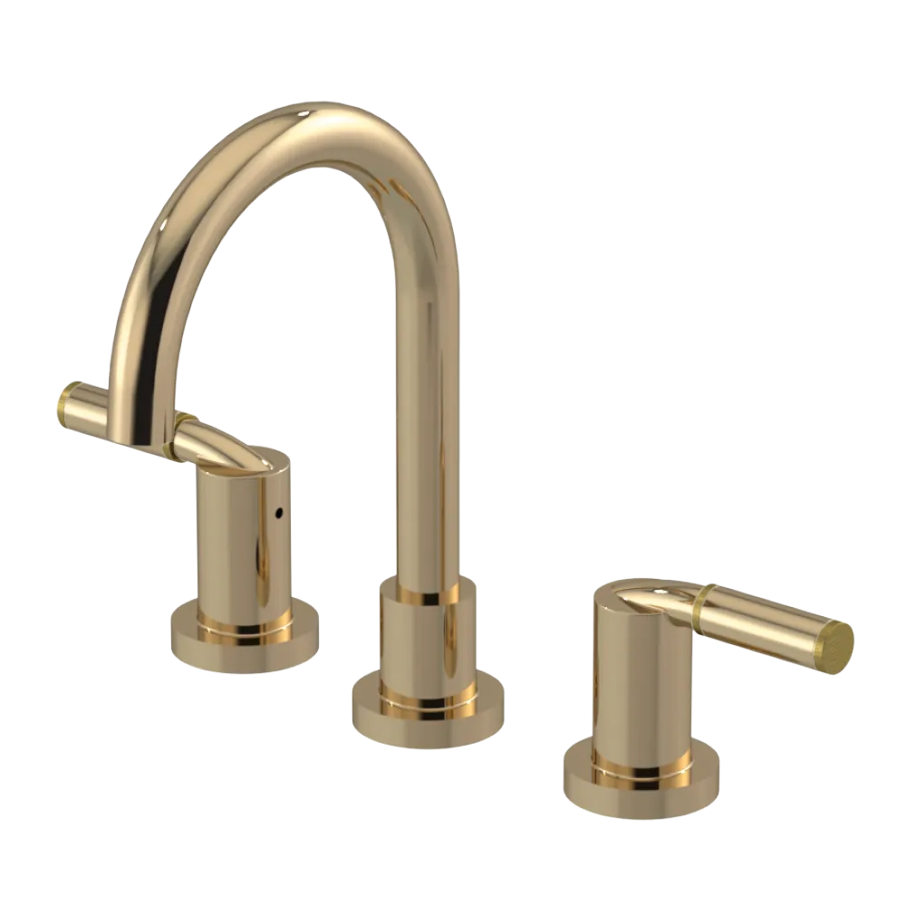 Rubinet Widespread Lav set (less drain) Gold