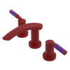 Rubinet Widespread Lav. Set. (less drain) Maroon