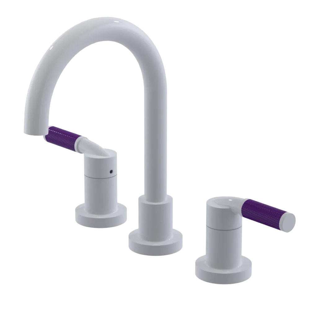 Rubinet Widespread Lav. Set. (less drain) White