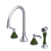 Rubinet Widespread Kitchen Set with Hand Spray Satin Chrome