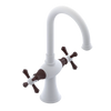 Rubinet Single Hole Dual Handle Lav. Set. (less drain) Matt White