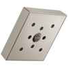 Essential Shower Series 5” Linear Square H2Okinetic Single Function Wall Mount Showerhead - Brilliance® Luxe Nickel®