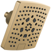 Essential Shower Series 7” Linear Square H2Okinetic Multi-Function Wall Mount Showerhead - Brilliance® Luxe Gold®