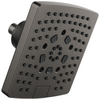 Essential Shower Series 7” Linear Square H2Okinetic Multi-Function Wall Mount Showerhead - Brilliance® Luxe Steel®