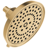 Invari 7 5/8” H2Okinetic Round Multi-Function Shower Head - 2.5 GPM - Brilliance® Polished Gold