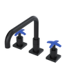 Rubinet Widespread Kitchen Set with Genesis Spout Matt Black