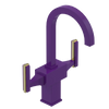 Rubinet Single Hole Dual Handle Lav. Set. (less drain) Purple Haze