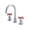 Rubinet Widespread Lav. Set. (less drain) Satin Chrome