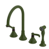 Rubinet Widespread Kitchen Set with Hand Spray Green Envy