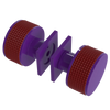 Rubinet Shower Door Knob (set) Purple Haze