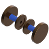 Rubinet Shower Door Knob (set) Tuscan Brass