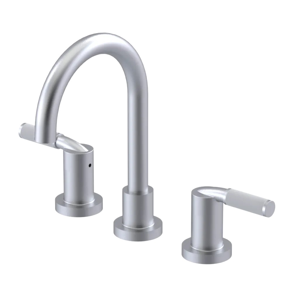 Rubinet Widespread Lav set (less drain) Satin Chrome